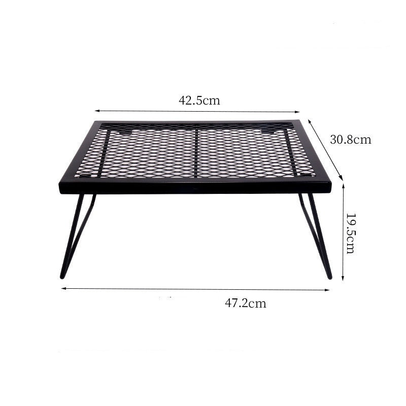 Table de Grillage Pliable en Acier Inoxydable pour Feu de Camp