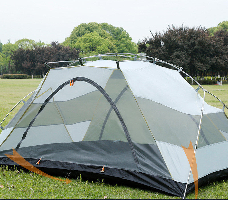 Double-layer Aluminum Pole Multi-person Outdoor Camping Tent