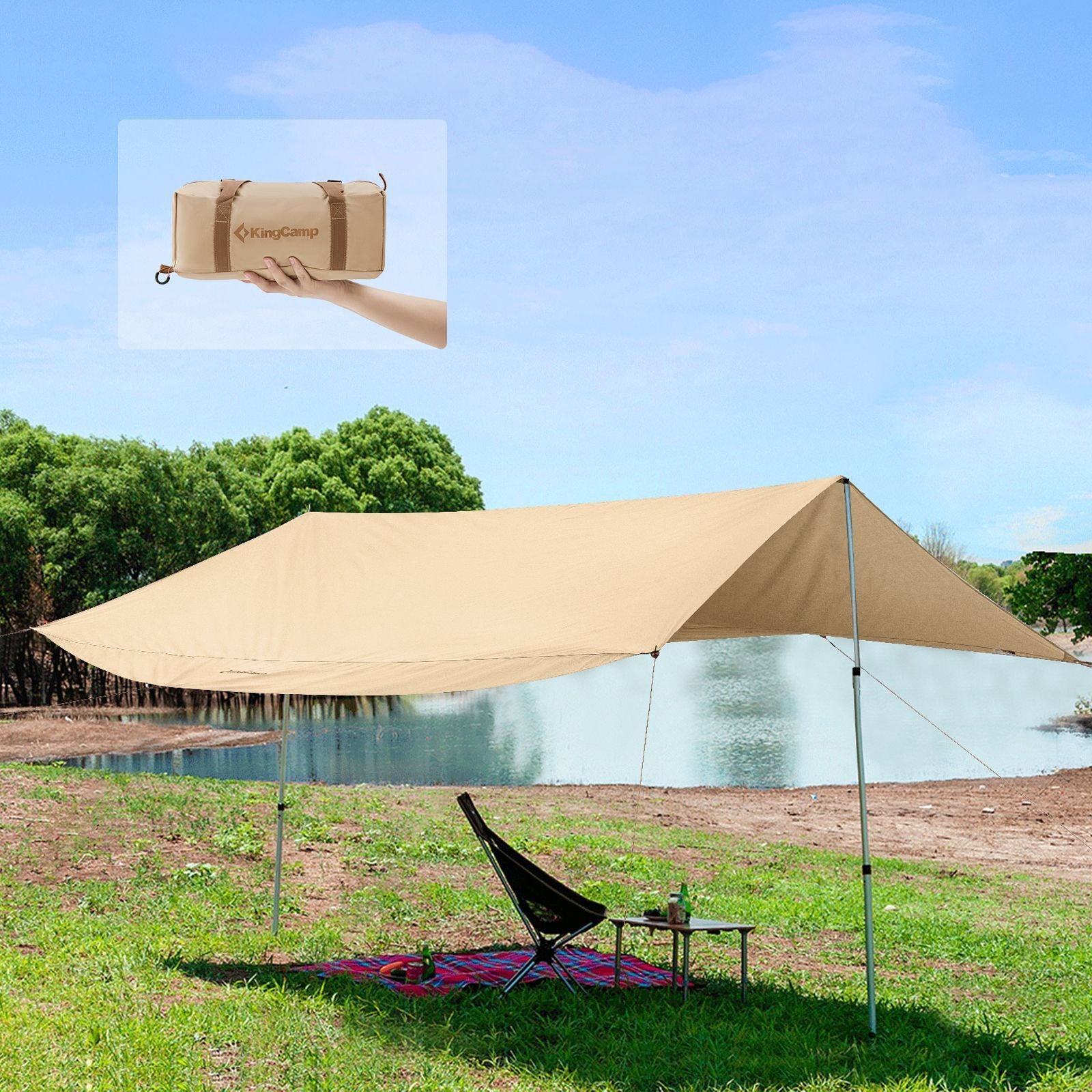 Abri Pare-Soleil Détachable – Idéal pour le Camping et les Voyages d’Été

