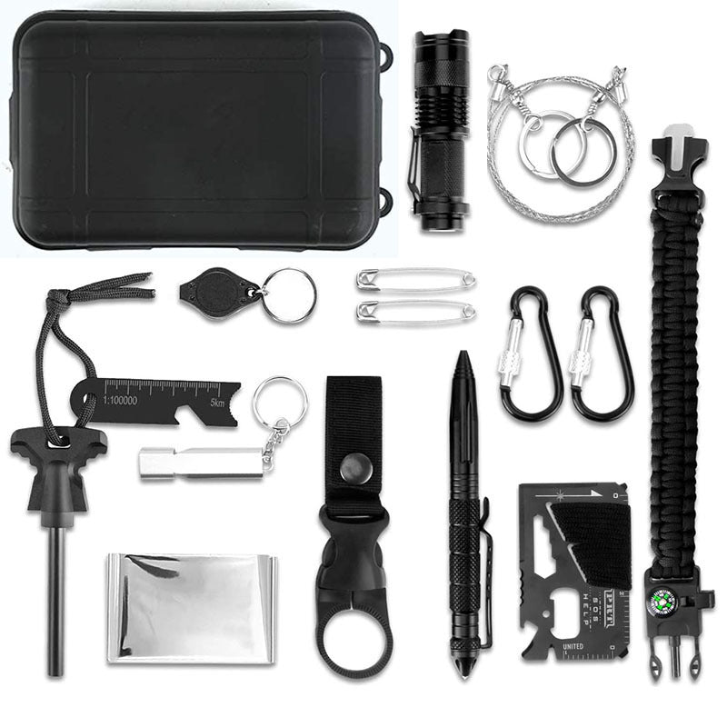 Kit de Survie 22 en 1 – Outil Multifonction Tactique pour le Camping et la Randonnée 