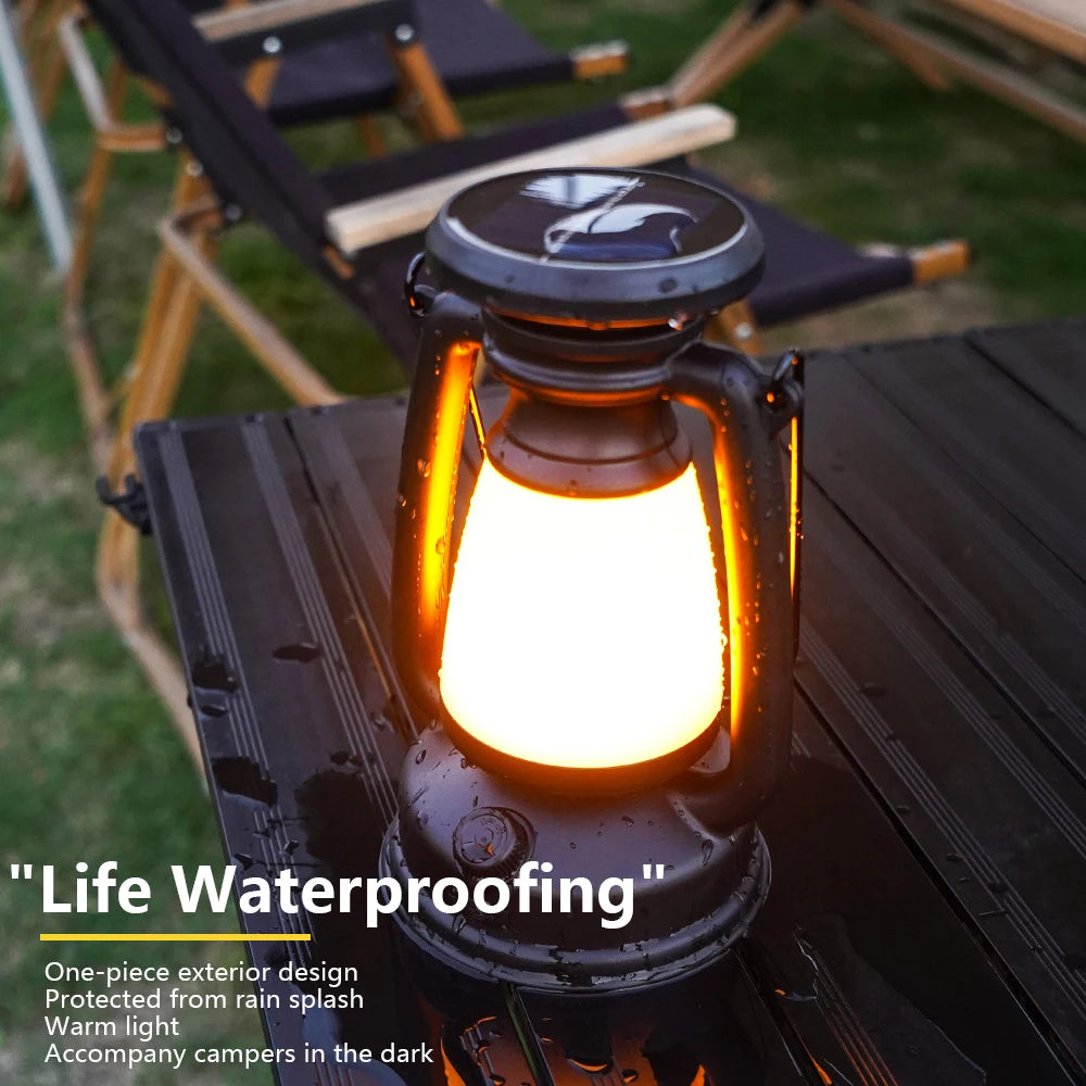 Lampe de Camping Solaire Portable : Éclairage Polyvalent pour Toutes Vos Aventures