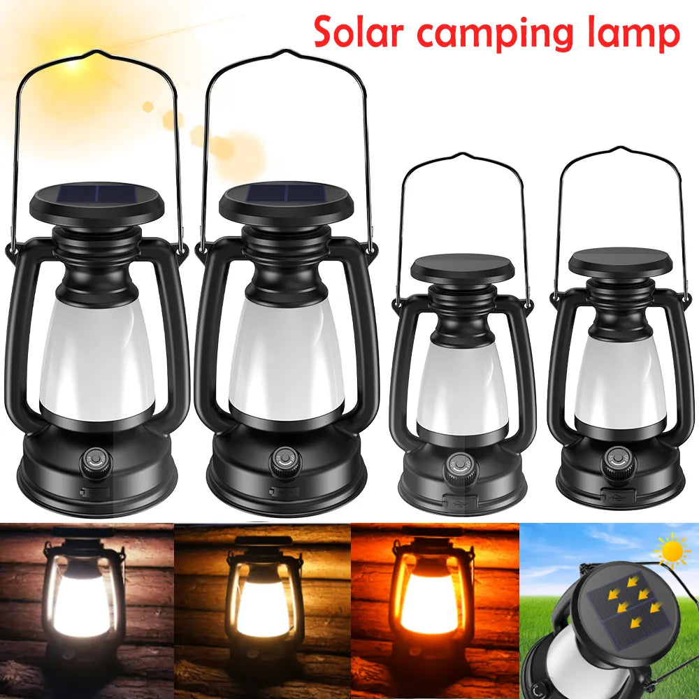 Lampe de Camping Solaire Portable : Éclairage Polyvalent pour Toutes Vos Aventures