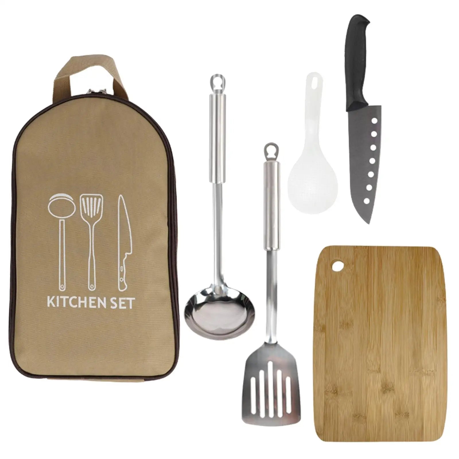 Ensemble d'Ustensiles de Cuisine pour Camping en Plein Air