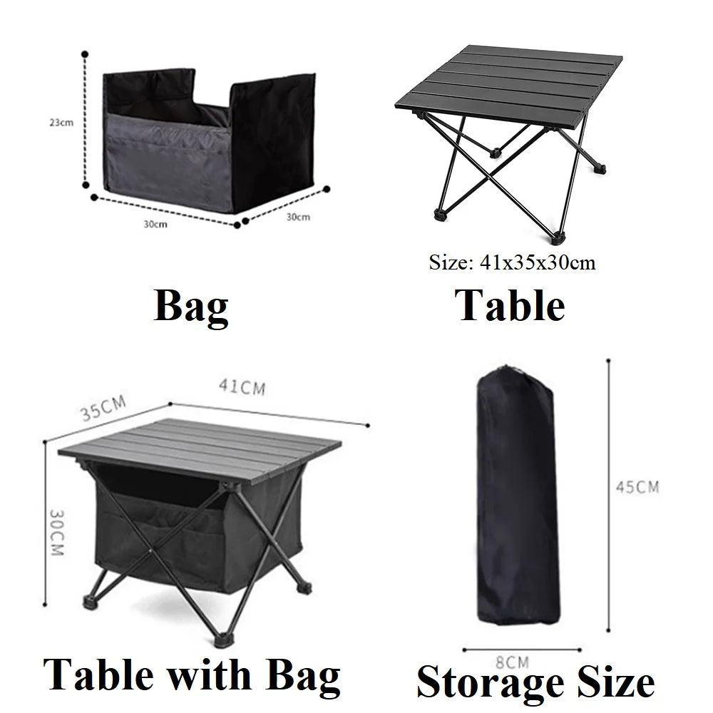 Table Pliante de Camping Ultra Légère pour Pique-nique, Barbecue et Randonnée