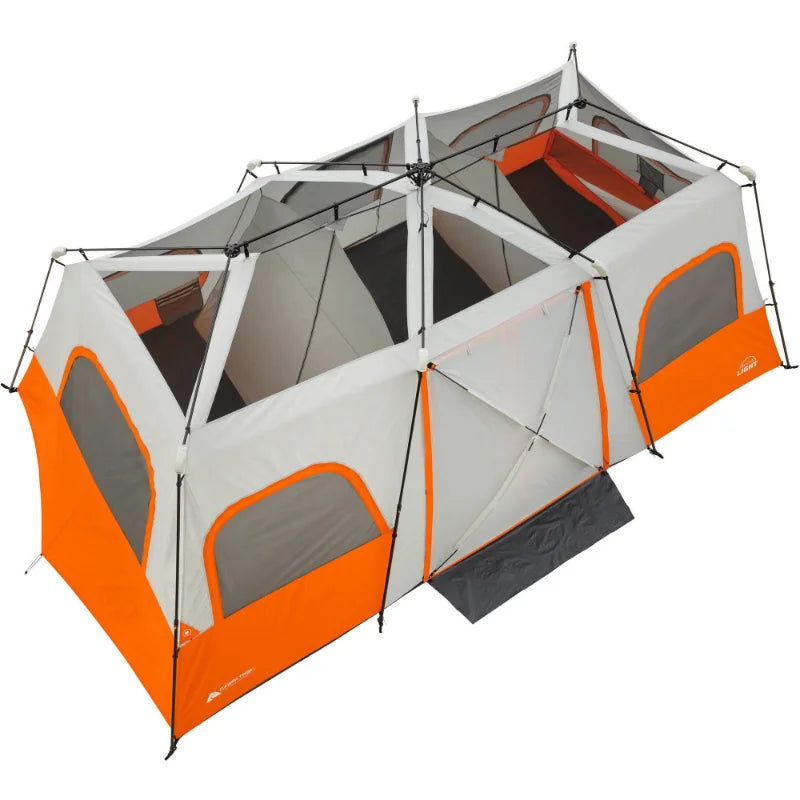 Tente cabine instantanée Ozark Trail pour 5/8 personnes avec lumières LED intégrées, 3 pièces