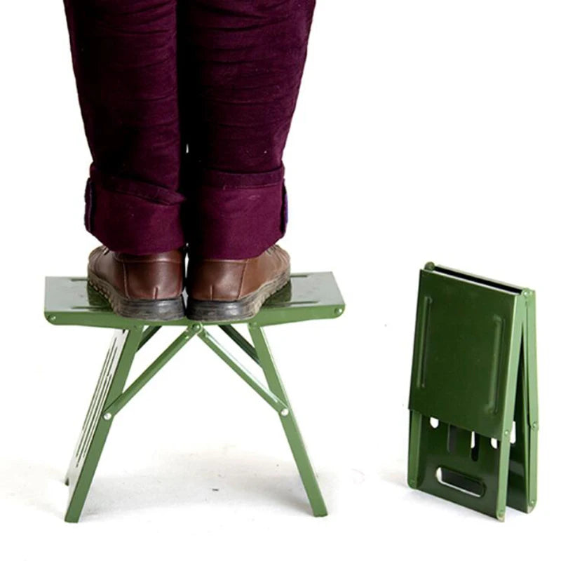 Tabouret de Camping Pliable et Portable en Acier