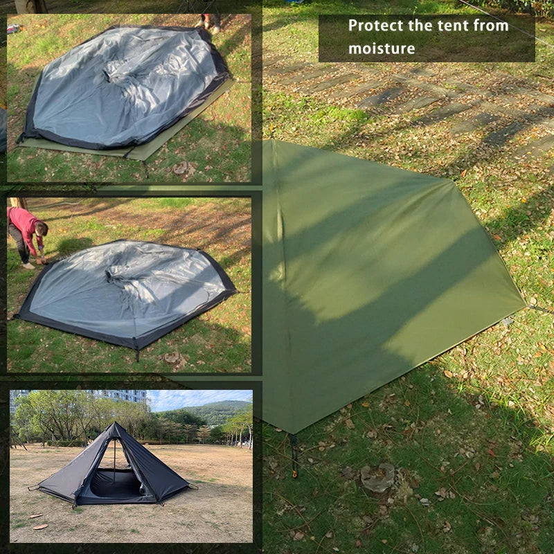 Tapis de Camping Grand Hexagone Octogonal Imperméable, Feuille de Sol