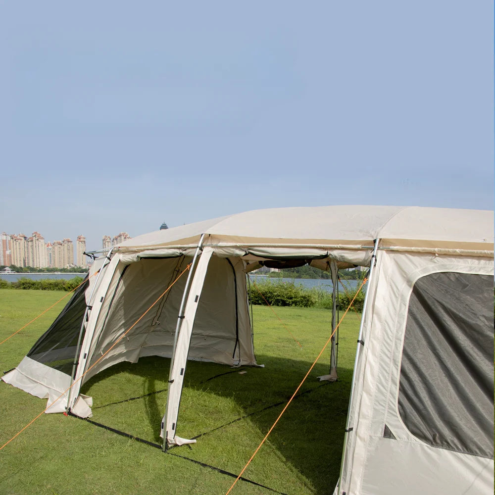 Tente tunnel grande capacité pour camping en plein air