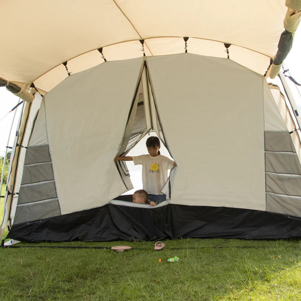 Tente tunnel grande capacité pour camping en plein air