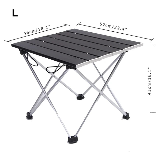 Table de pêche pliante Tables de camping portatives en aluminium