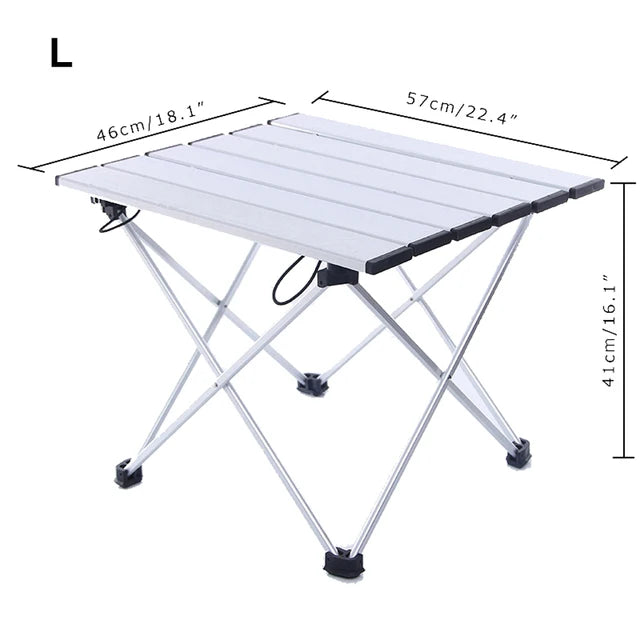 Table de pêche pliante Tables de camping portatives en aluminium