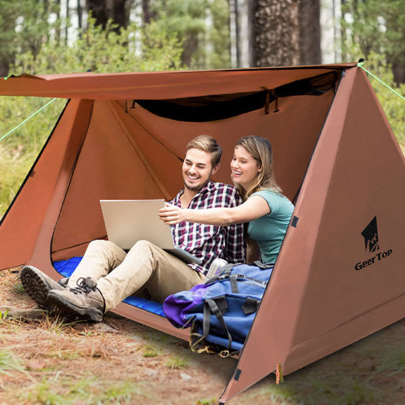 Tente de Camping Double – Portable et Étanche pour 1 à 2 Personnes