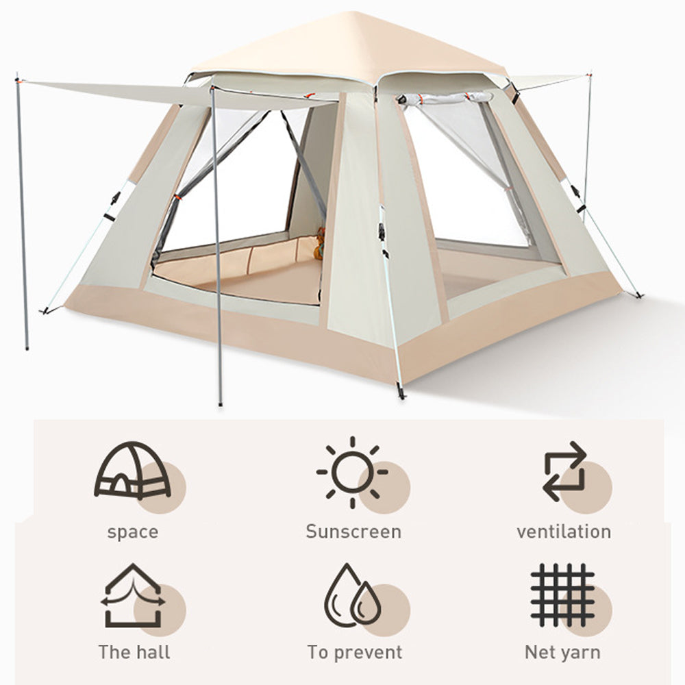 Tente de Camping Automatique - Imperméable, Résistante au Soleil, Idéale pour la Randonnée et la Pêche