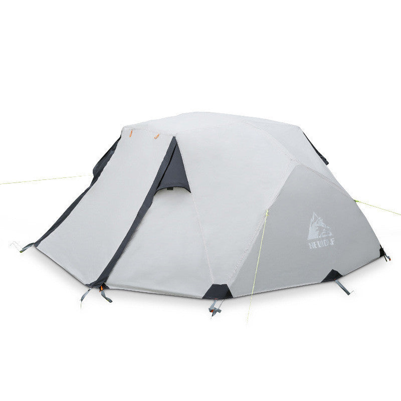 Double-layer Aluminum Pole Multi-person Outdoor Camping Tent