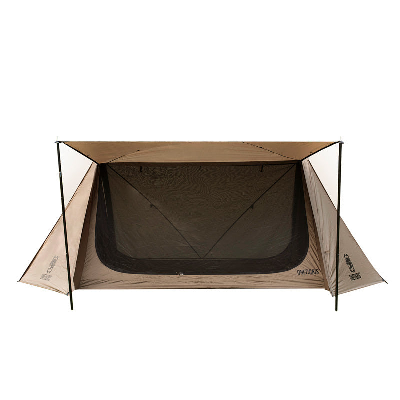 Tente Forest Hut 2 personnes imperméable avec auvent et salon extérieur